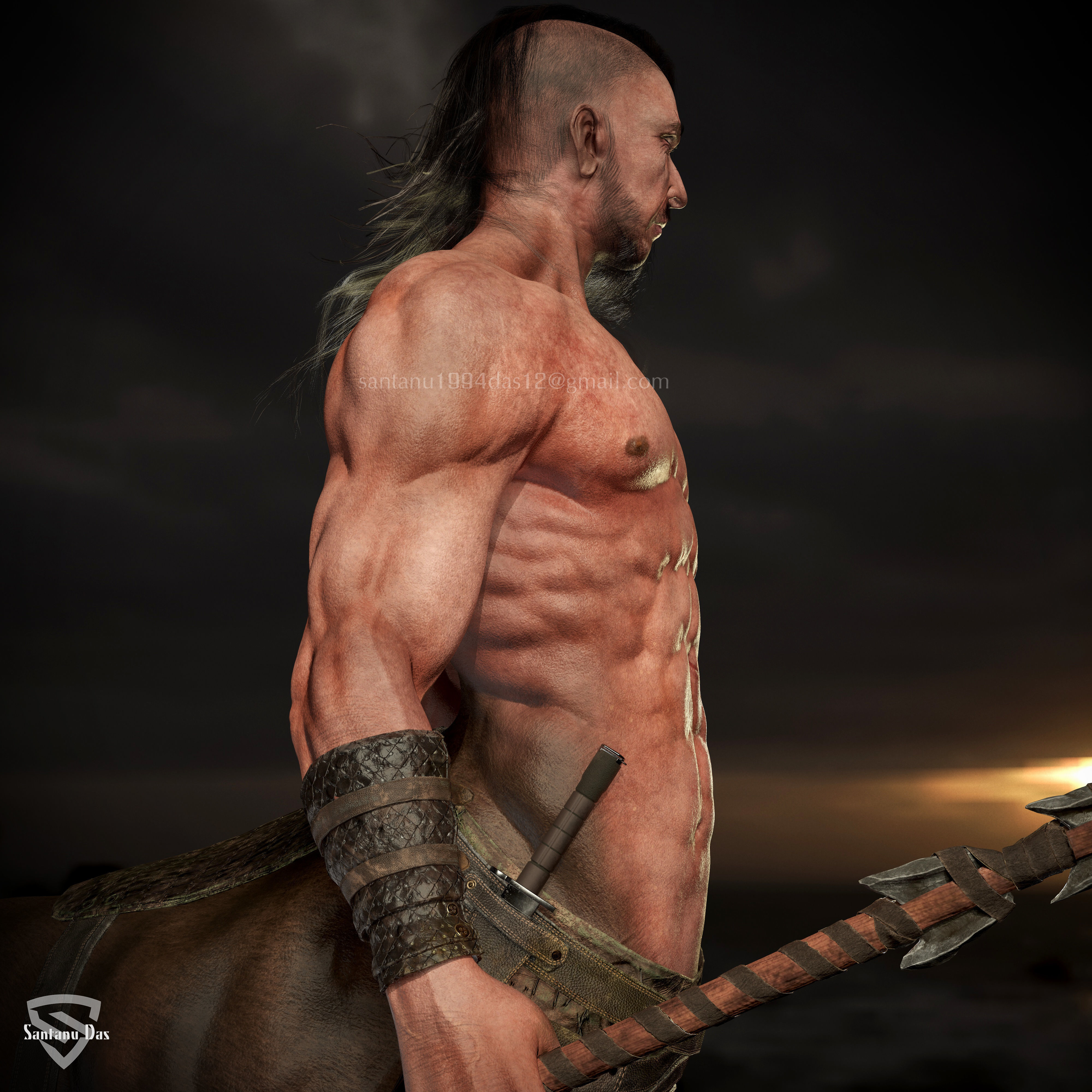 Centaur Game Model Low-poly 3D model_16