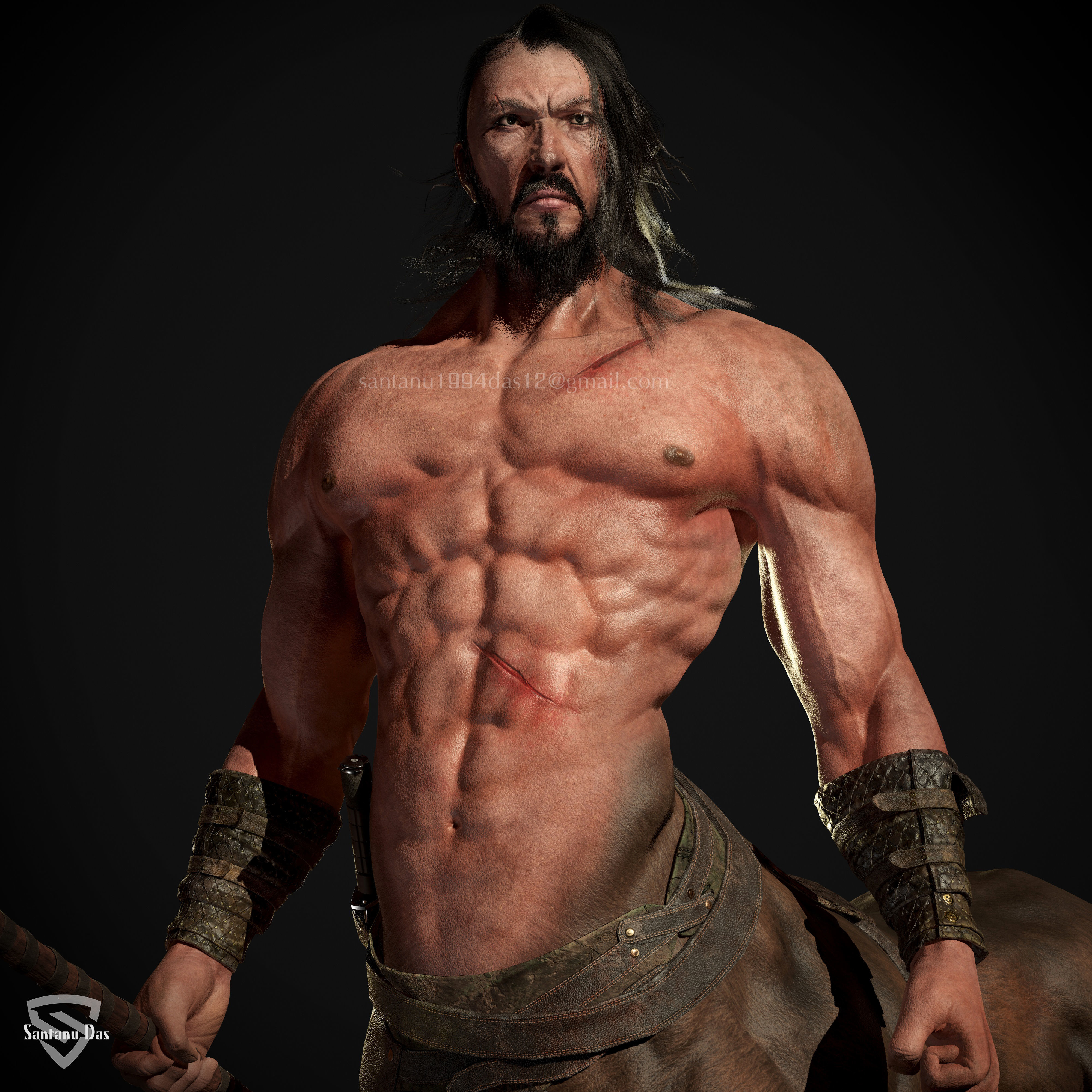 Centaur Game Model Low-poly 3D model_5