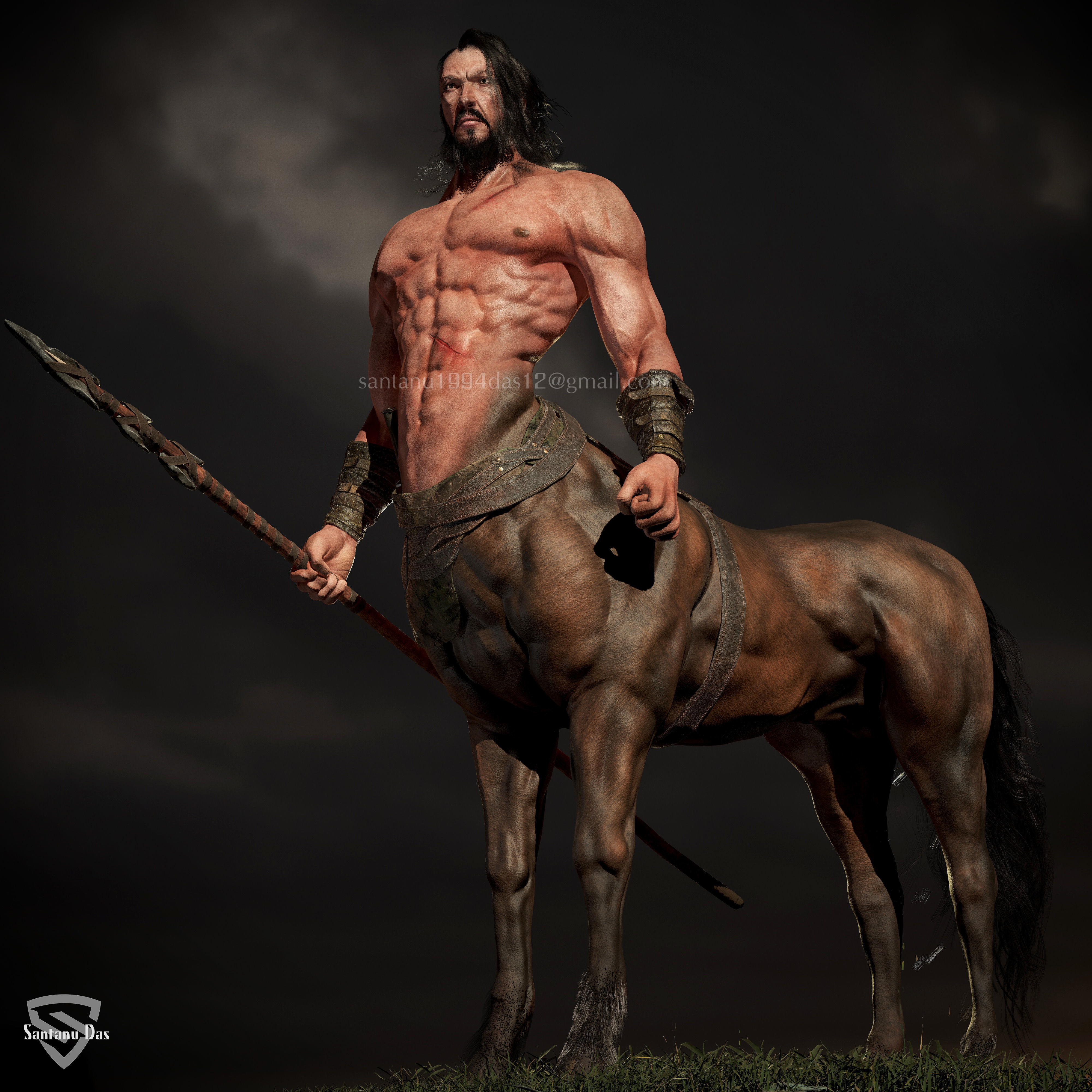 Centaur Game Model Low-poly 3D model_4