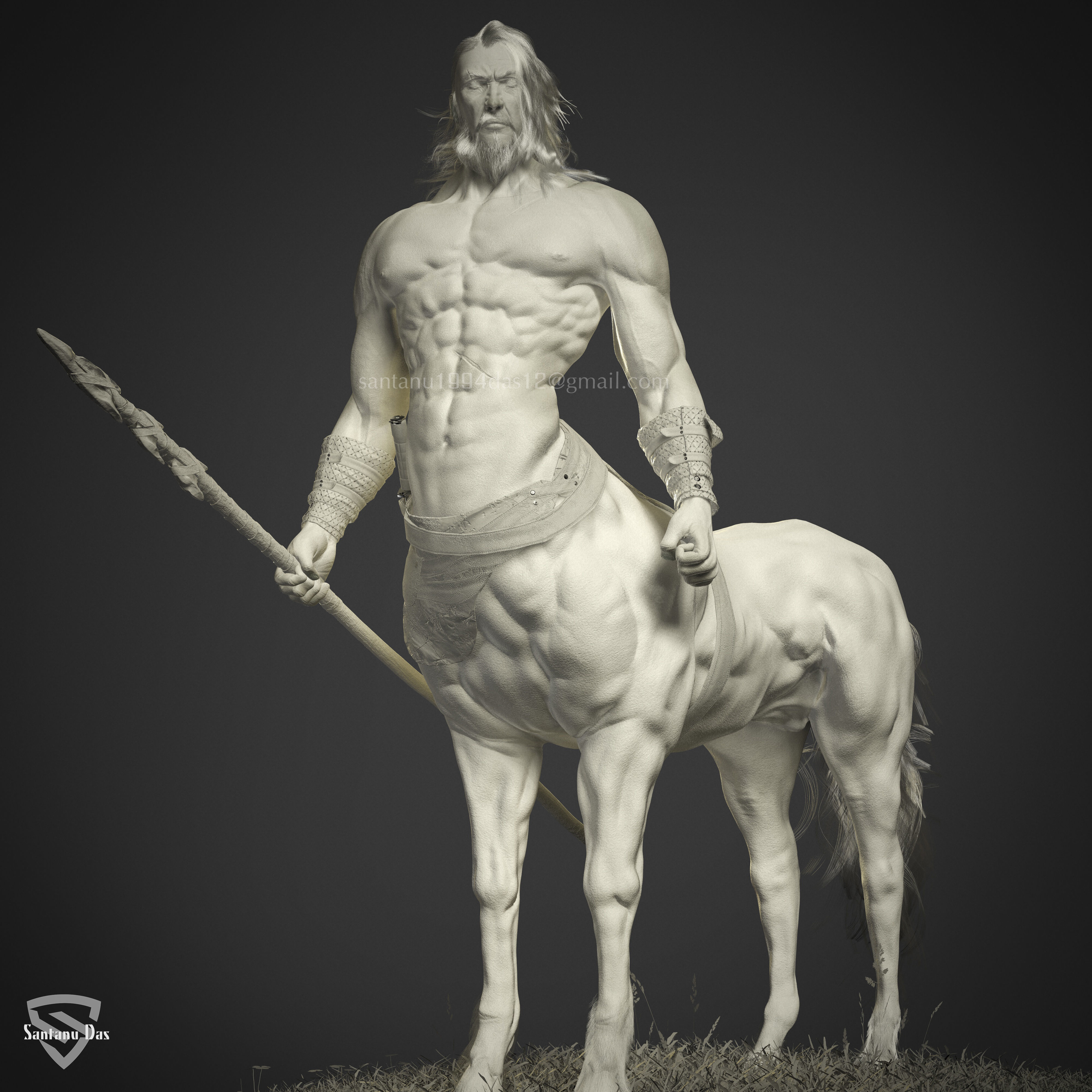 Centaur Game Model Low-poly 3D model_1