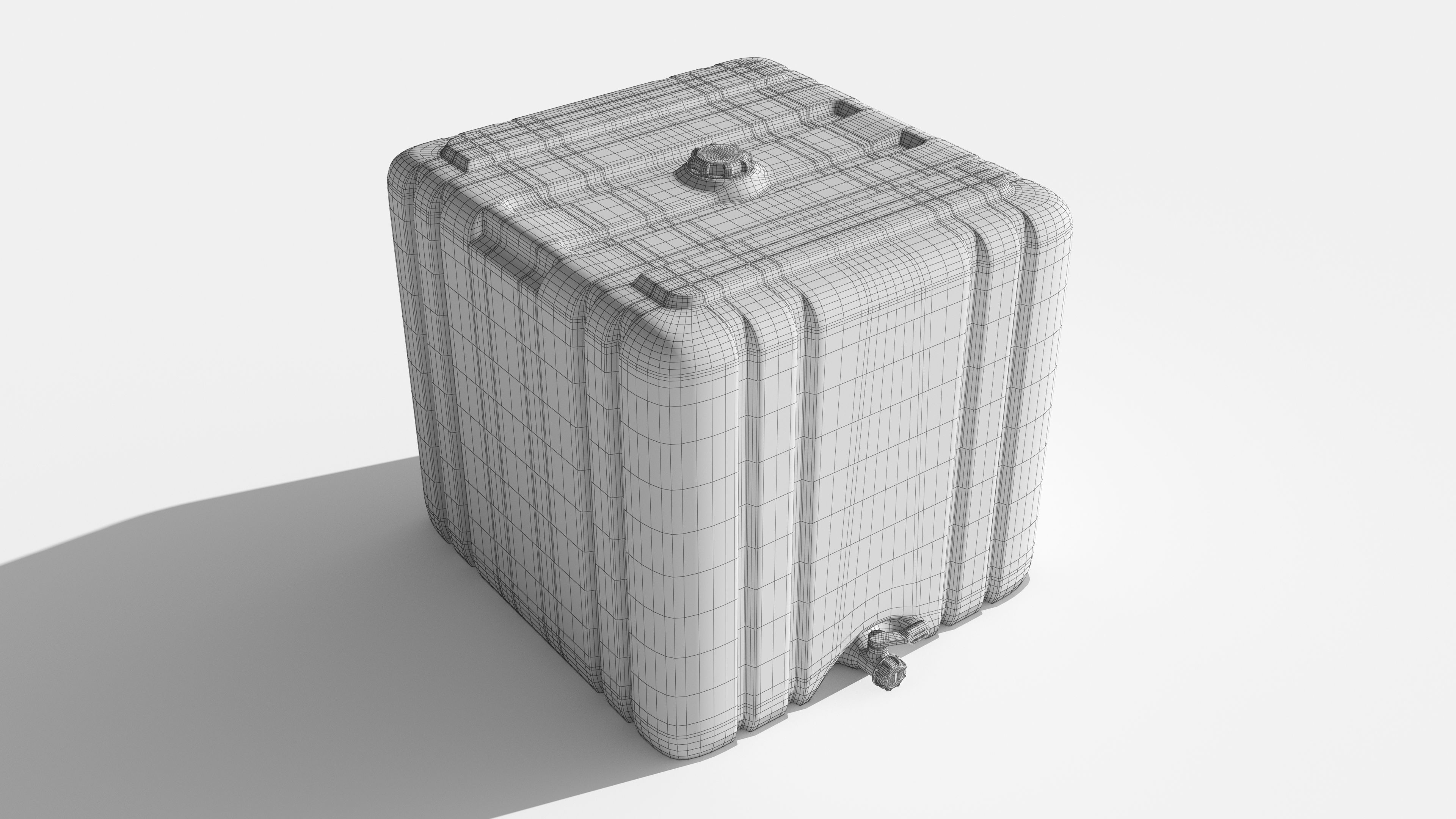 3 SUBD Low Poly Liquid Storage Container Variations Low-poly 3D model_7