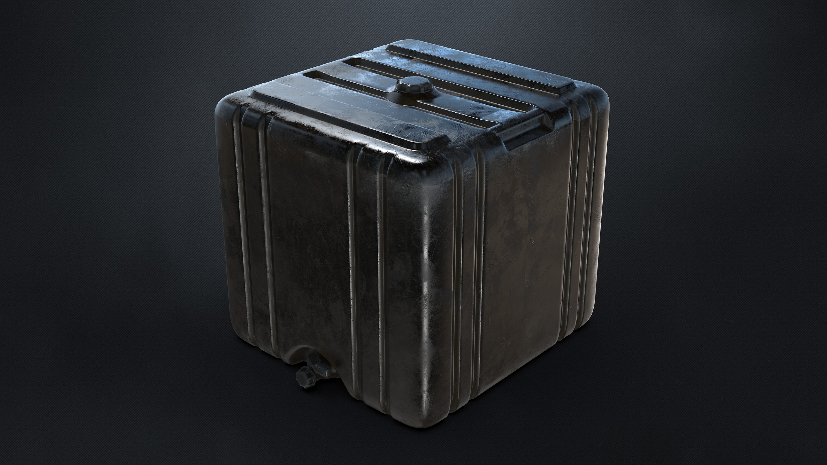 3 SUBD Low Poly Liquid Storage Container Variations Low-poly 3D model_6