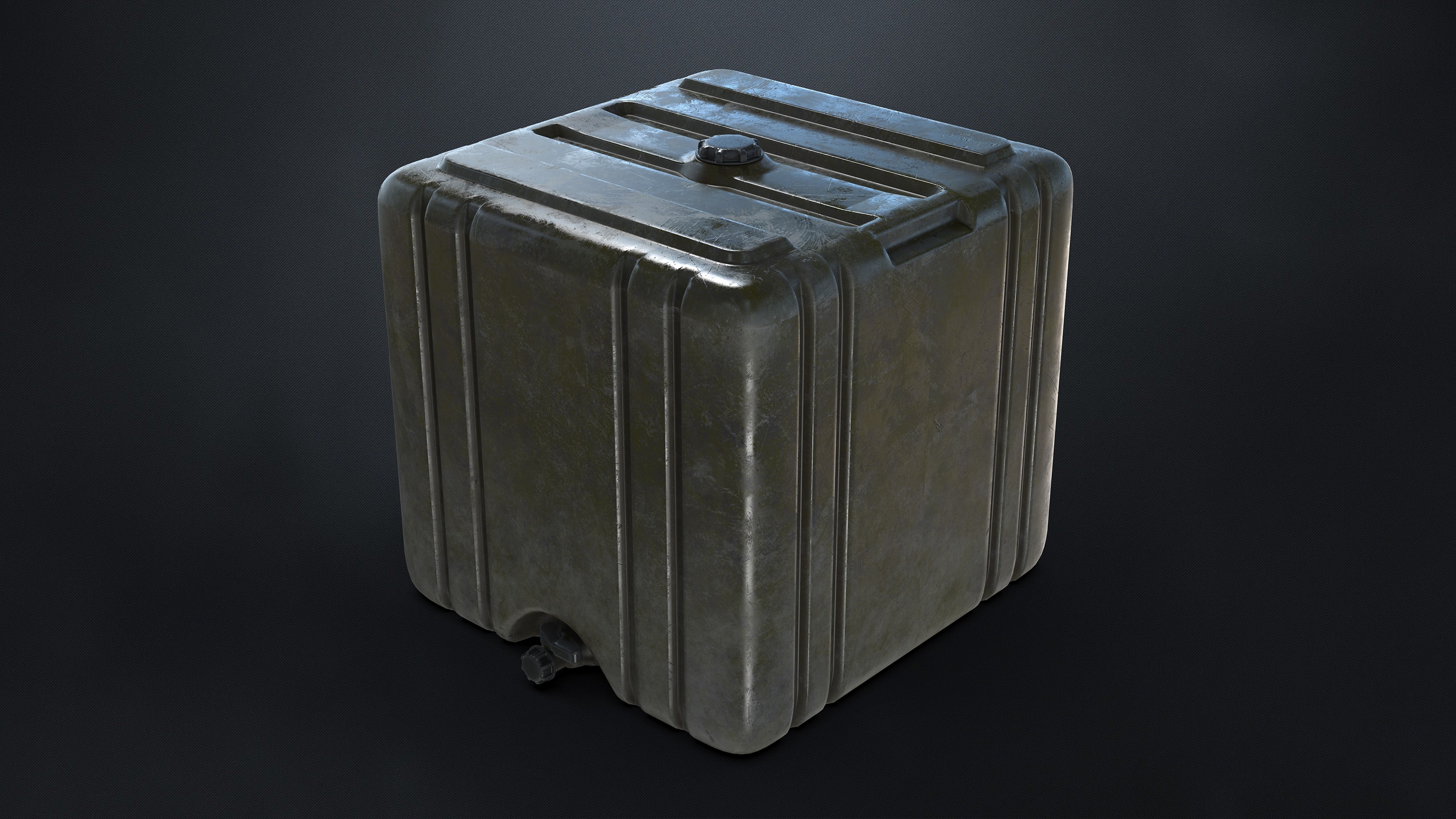3 SUBD Low Poly Liquid Storage Container Variations Low-poly 3D model_5