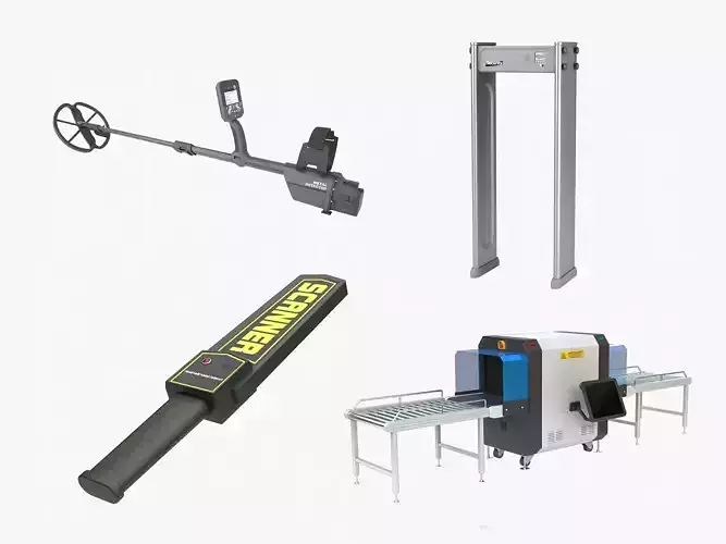 Metal Detector Pack 3D Model Collection