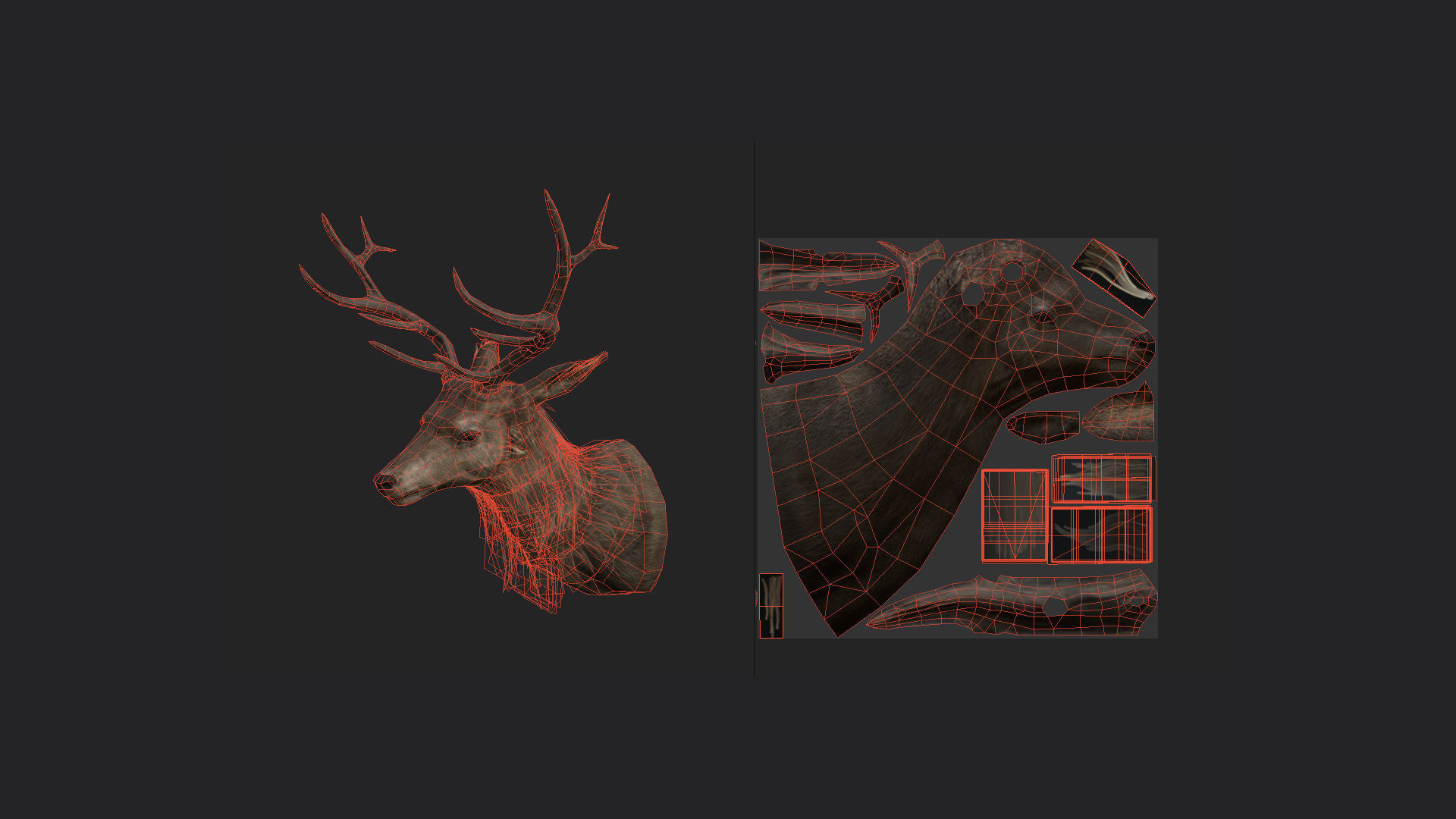 Deer 3D Model 001 Low-poly 3D model_7