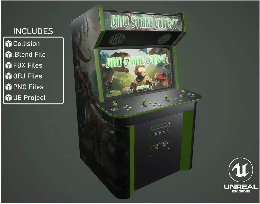 3D model Retro Arcade Machine - 03 VR / AR / low-poly | CGTrader