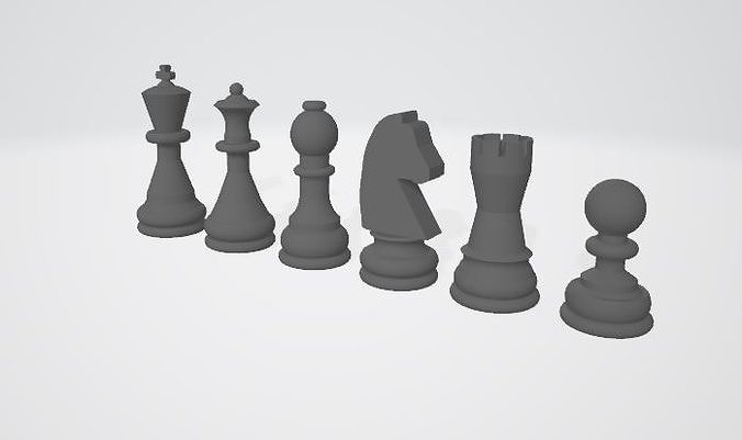 Chess peices for a CNC  3D print model
