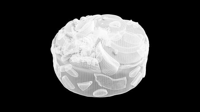 banana ice cream 3D model 6
