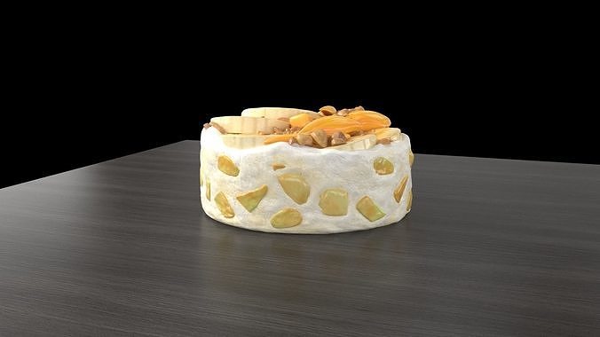 banana ice cream 3D model 5
