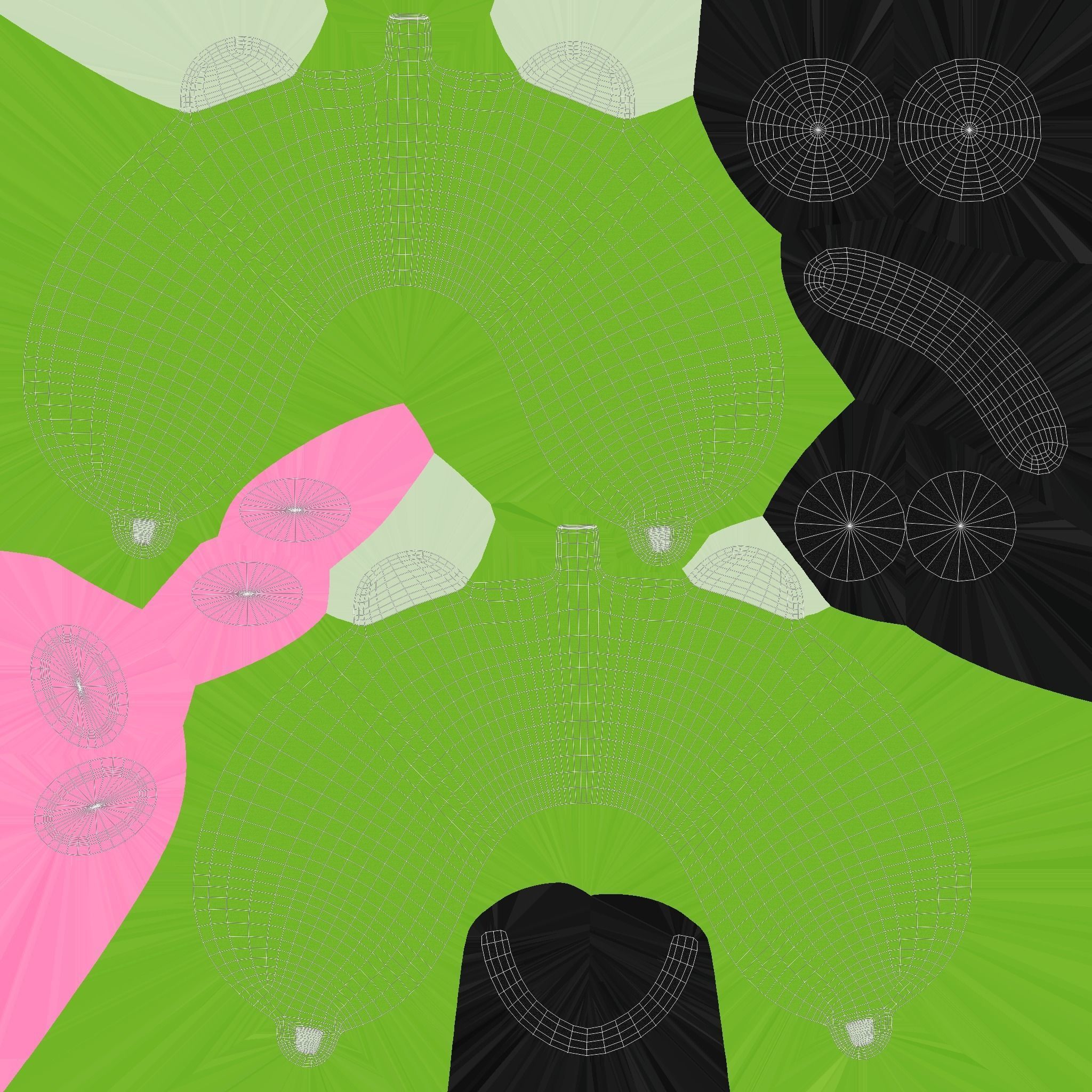 Cartoon Frog U-Shaped Neck Pillow Low-poly 3D model_5