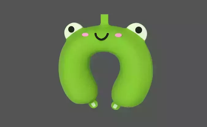 Cartoon Frog U-Shaped Neck Pillow