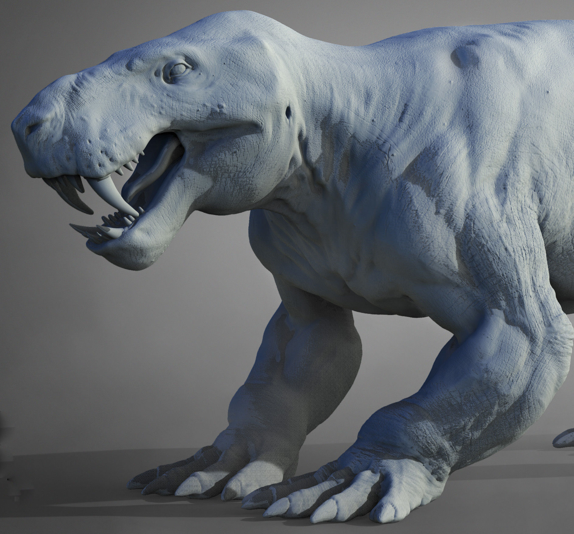 Inostrancevia 3D print model_1