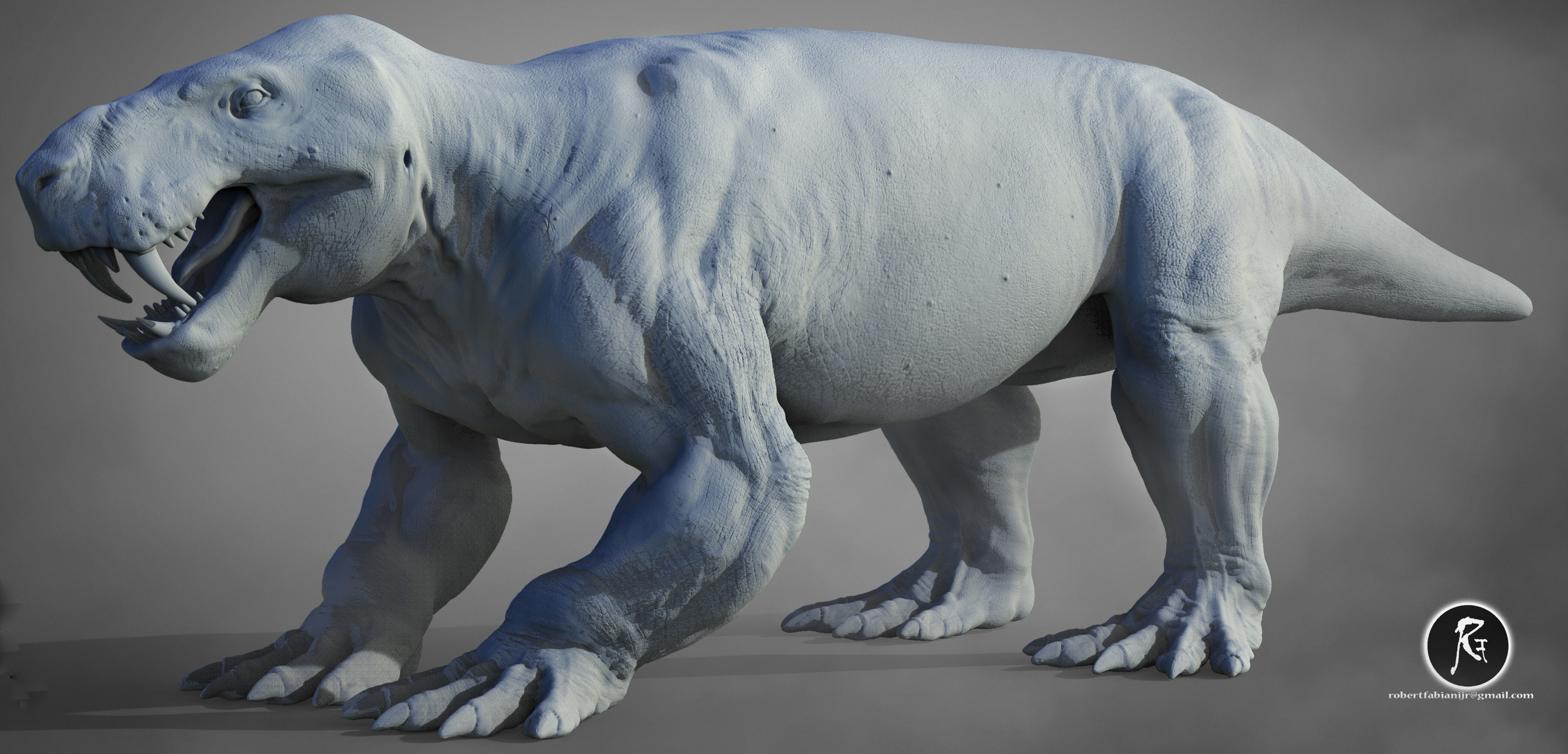 Inostrancevia 3D print model_2