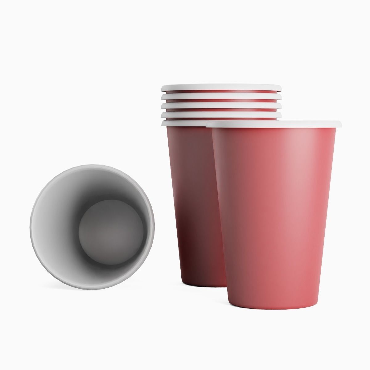 Paper Cup 03 Low-poly 3D model_3
