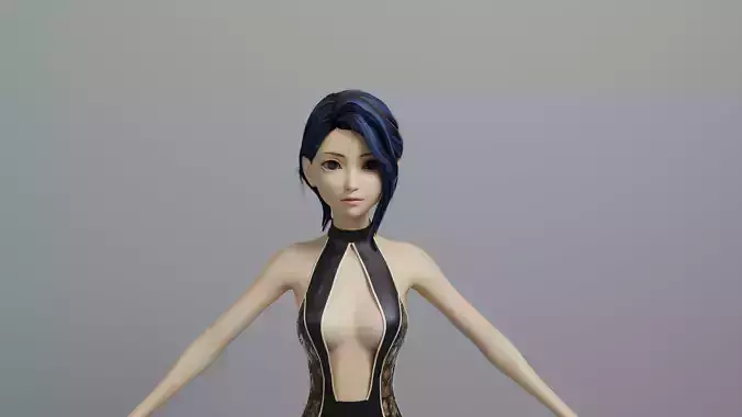 Cute Cartoon 3D Character Female