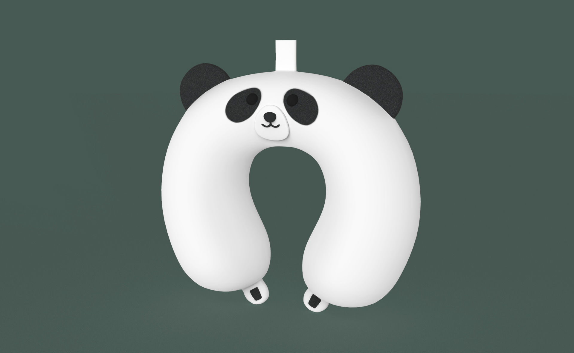 Set 5 Cartoon Animal U-Shaped Neck Pillow Low-poly 3D model_5
