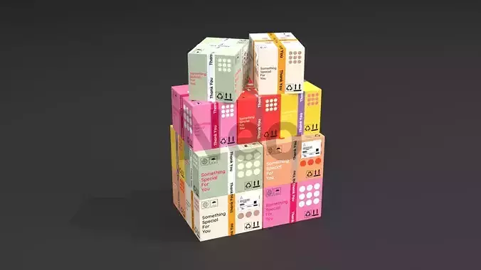 Cardboard Box - Cardboard Packages 3D Model