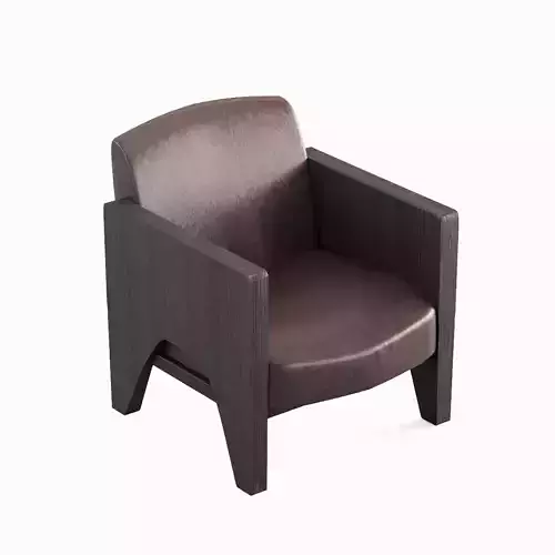 Modern Leather Armchair 03