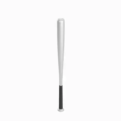 Steel Baseball Bat 02 Low-poly 3D model