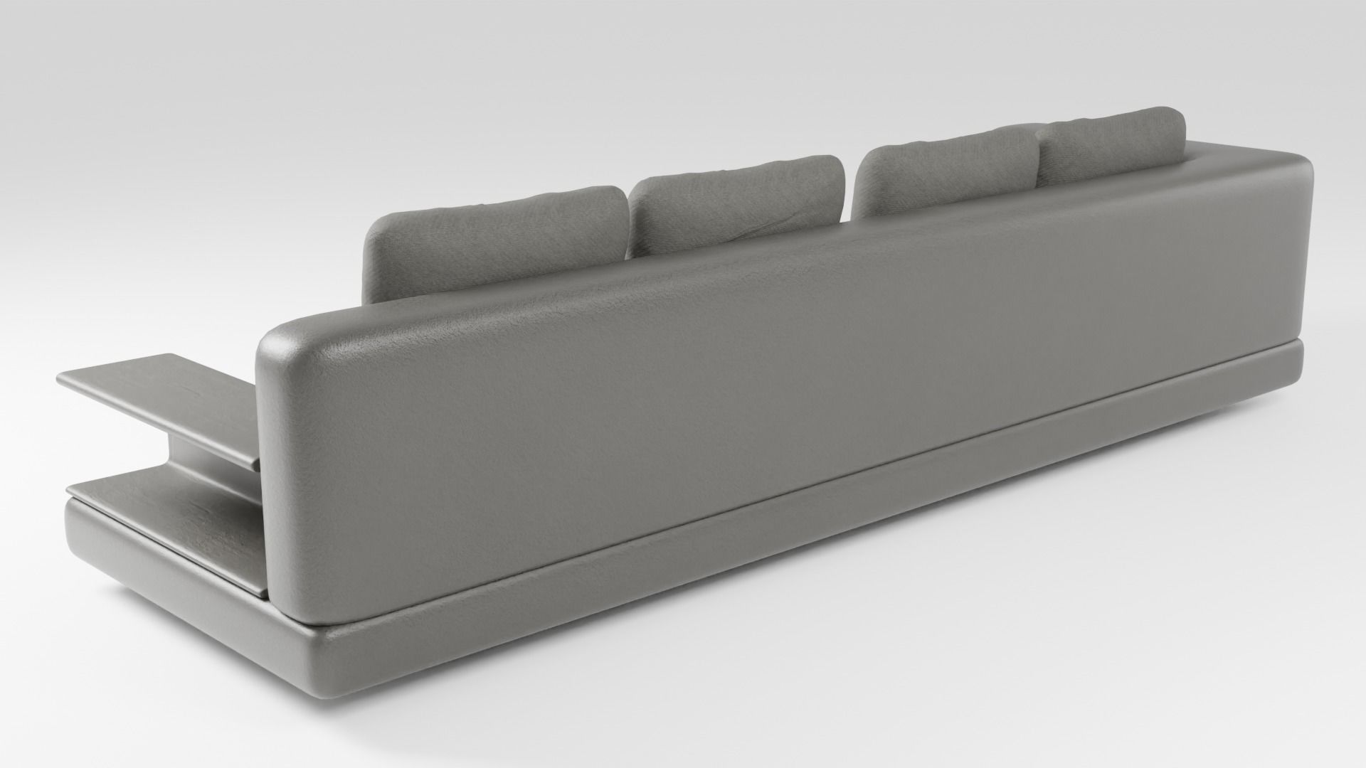 Leather sofa in an elegant minimalist style in dark colors 3D model_3