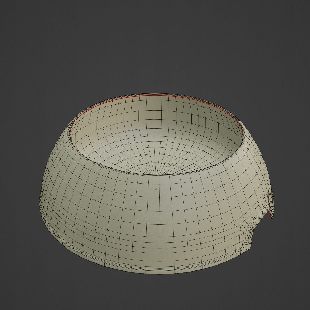 Plastic Dog Bowl A 05 Low-poly 3D model_7