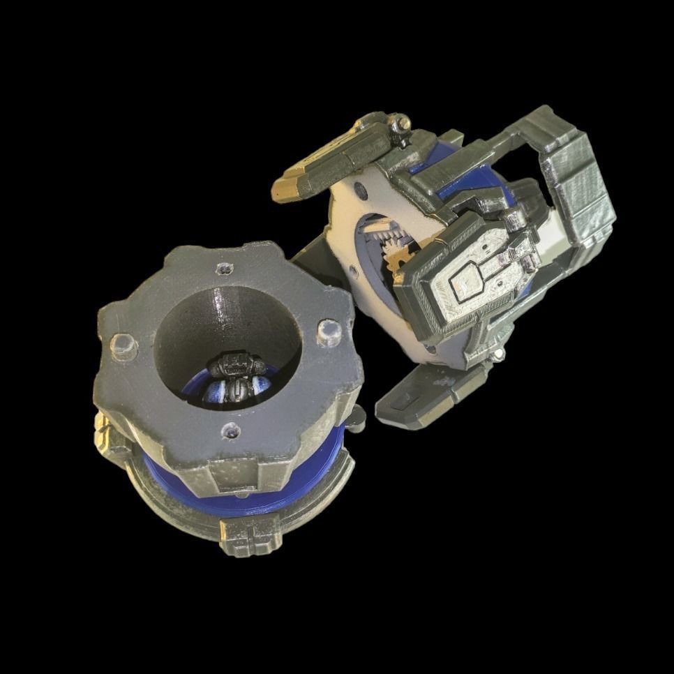 Orbital Drop Pod for 28mm Figs and Dice Roller Tower 3D print model_2