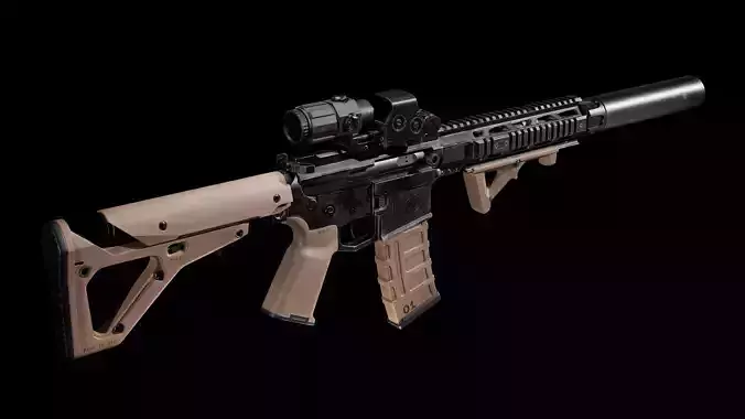 AR - 15 Low-poly 3D model