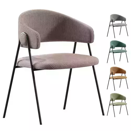 Chair Kolins Velvet Grey