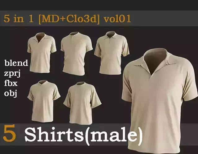 5 Shirts for men vol01