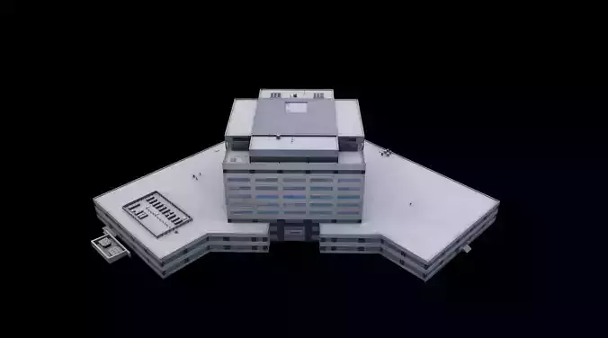 3D Building Lowpoly Office