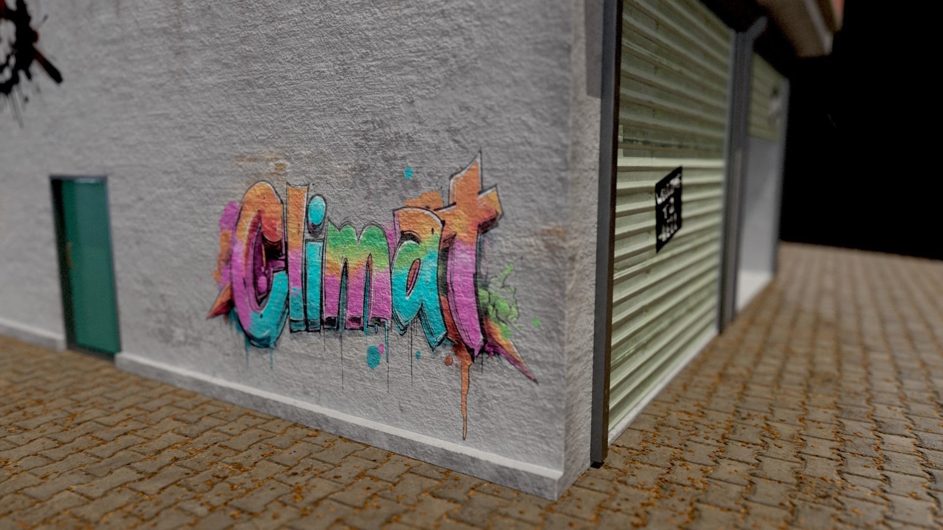 Abandoned Garage Game Low-poly 3D model_7