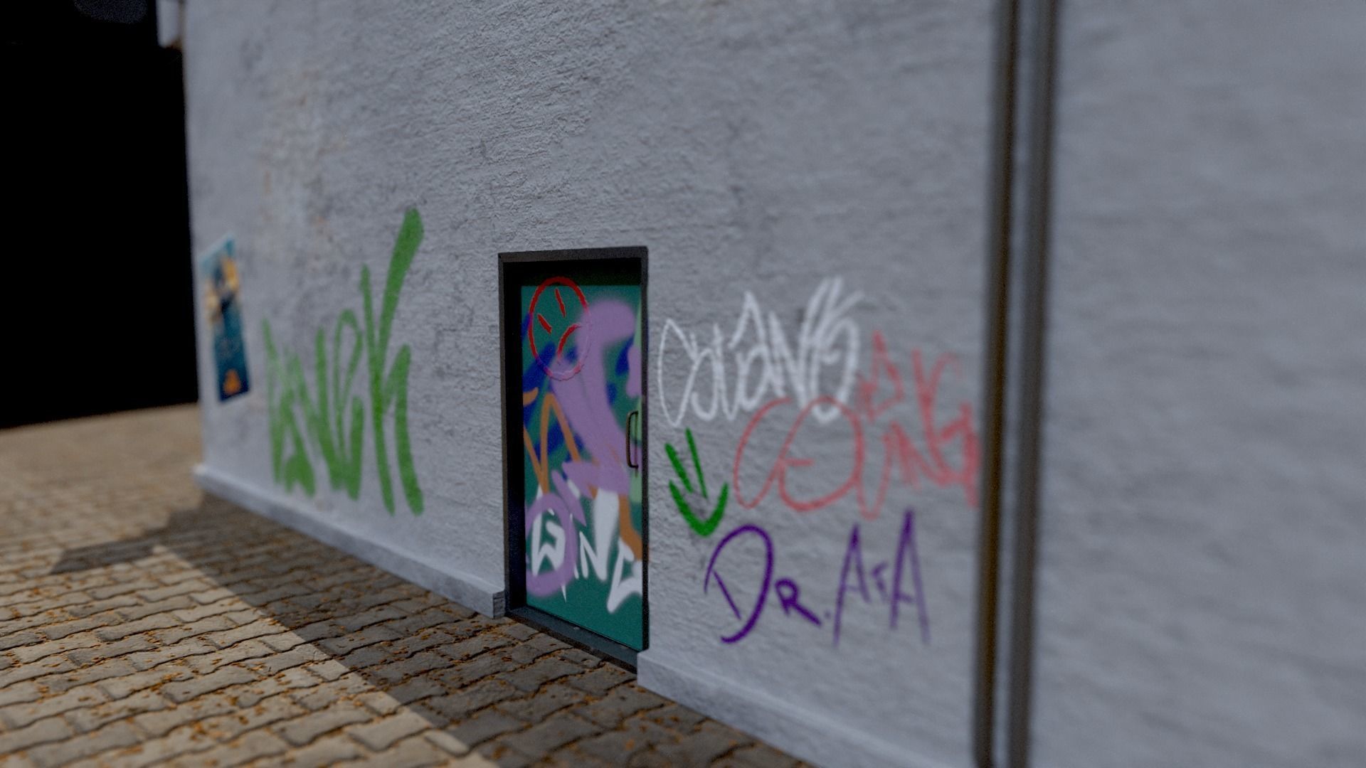 Abandoned Garage Game Low-poly 3D model_8