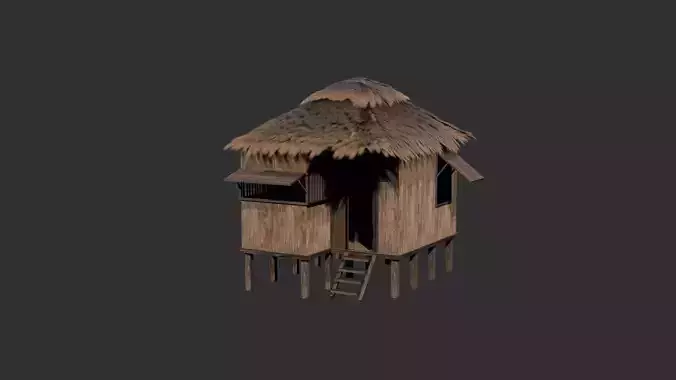 Thatched Wooden House 2