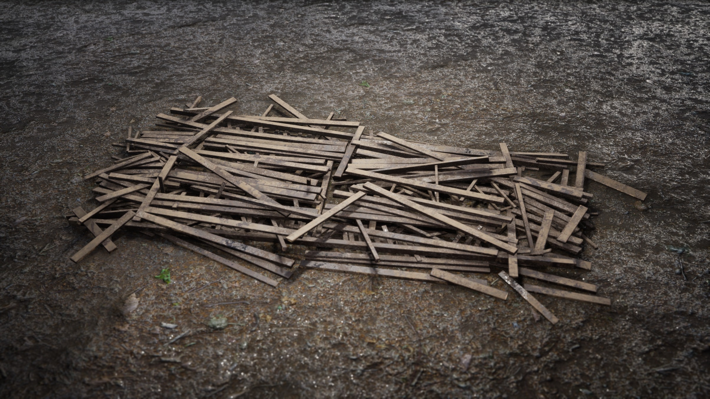 Wooden  Ruins 01 3D model_2