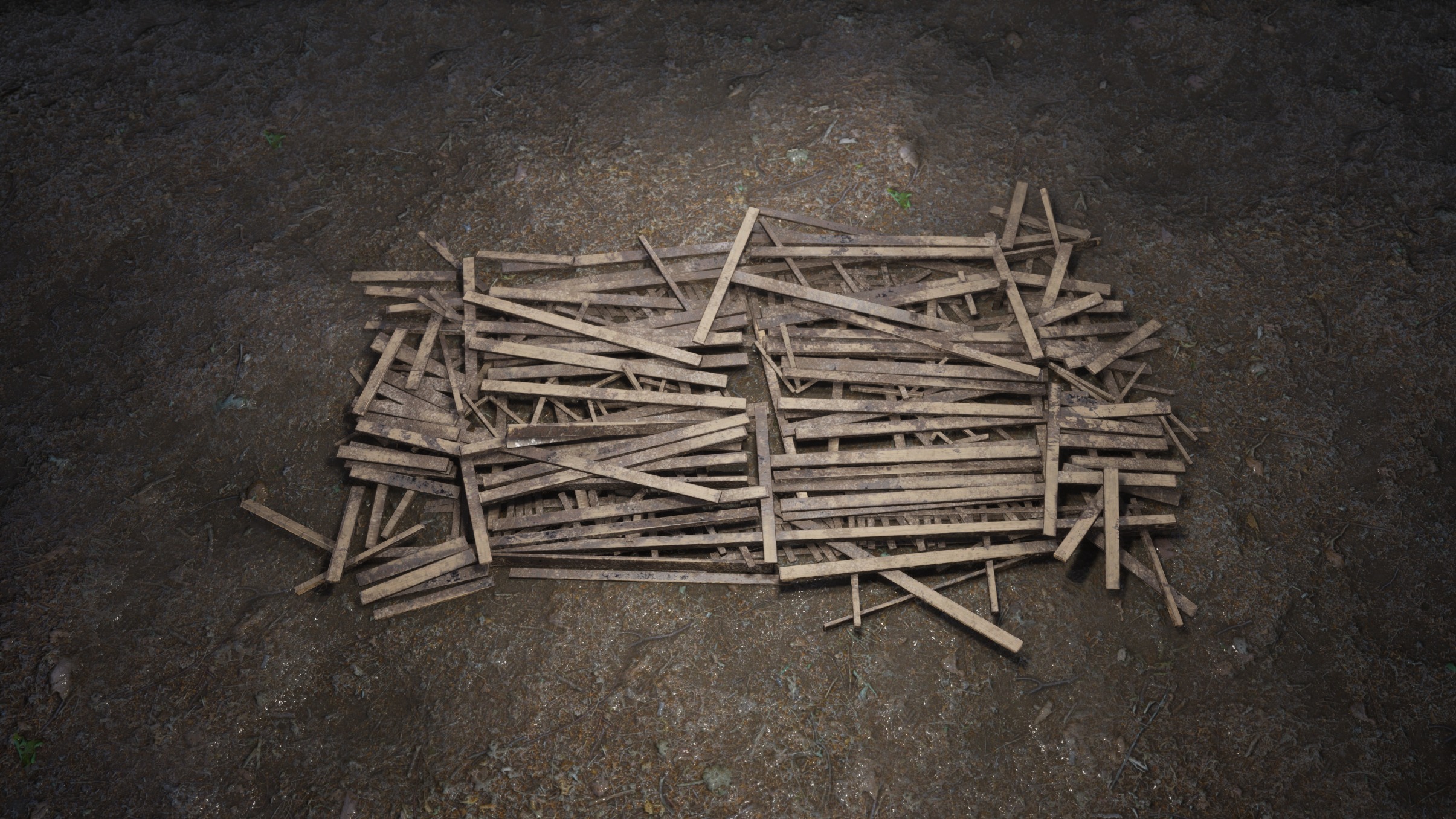 Wooden  Ruins 01 3D model_6