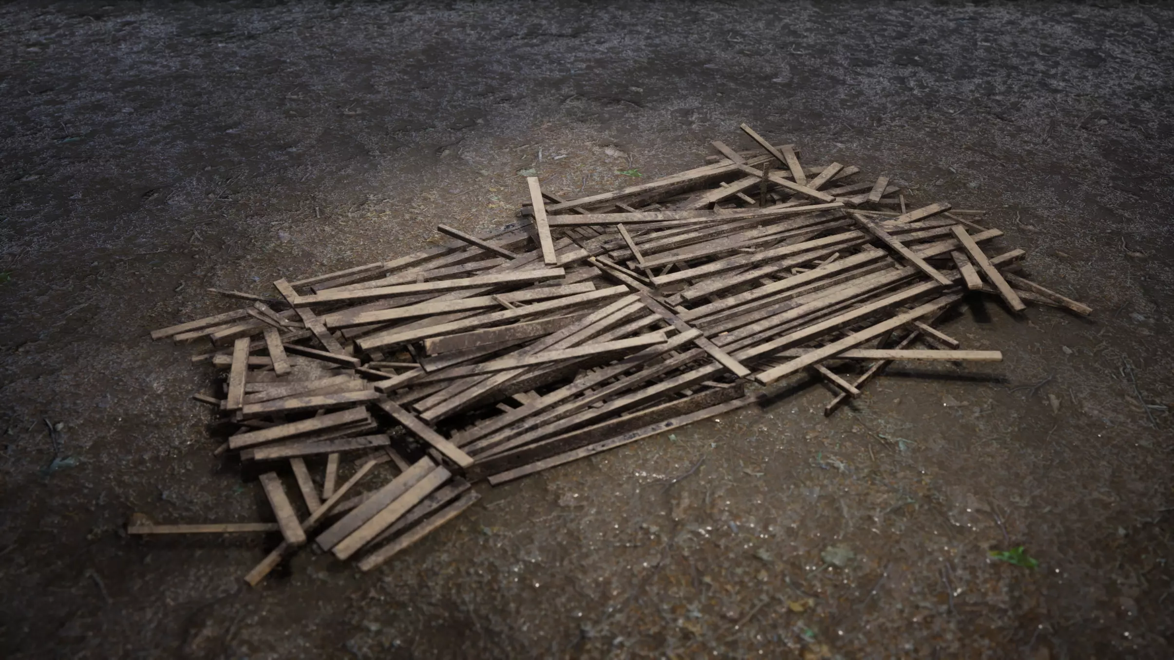 Wooden  Ruins 01 3D model_0