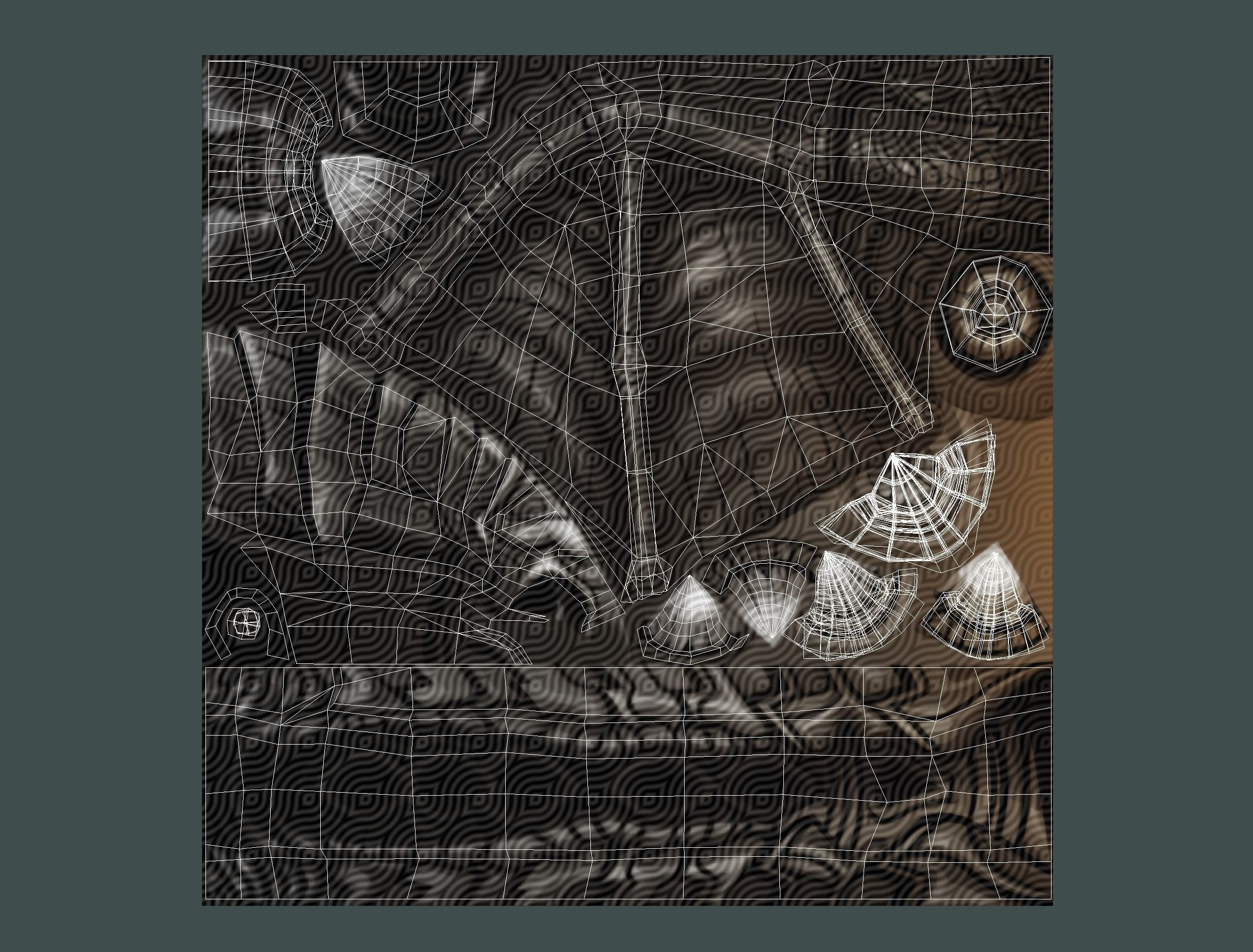 Animated Green Stingray Flying Monster Low-poly 3D model_40