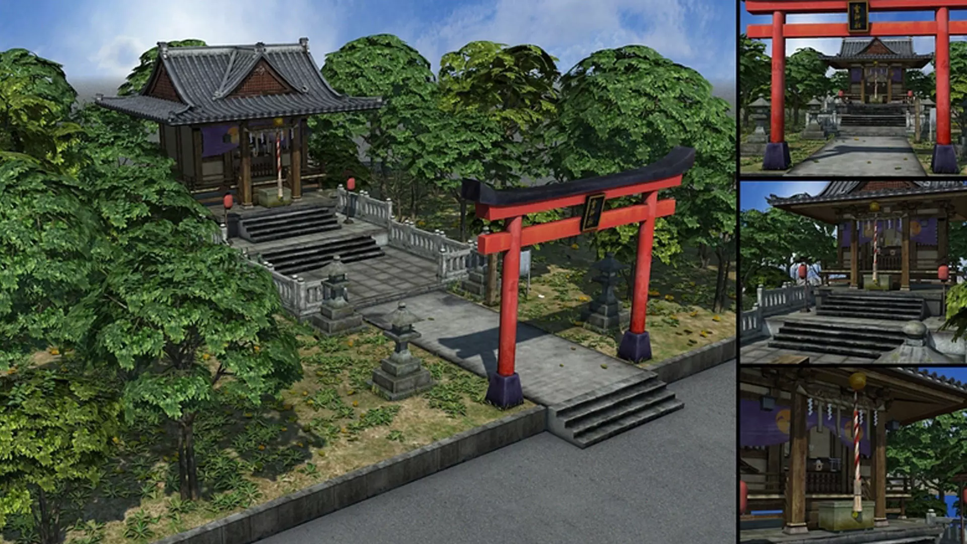 Japanese Temple 3D Model - High-Detail Low-poly 3D model_0