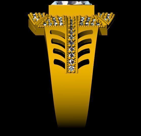 Gents Cluster Ring 3dm file 3D print model_7