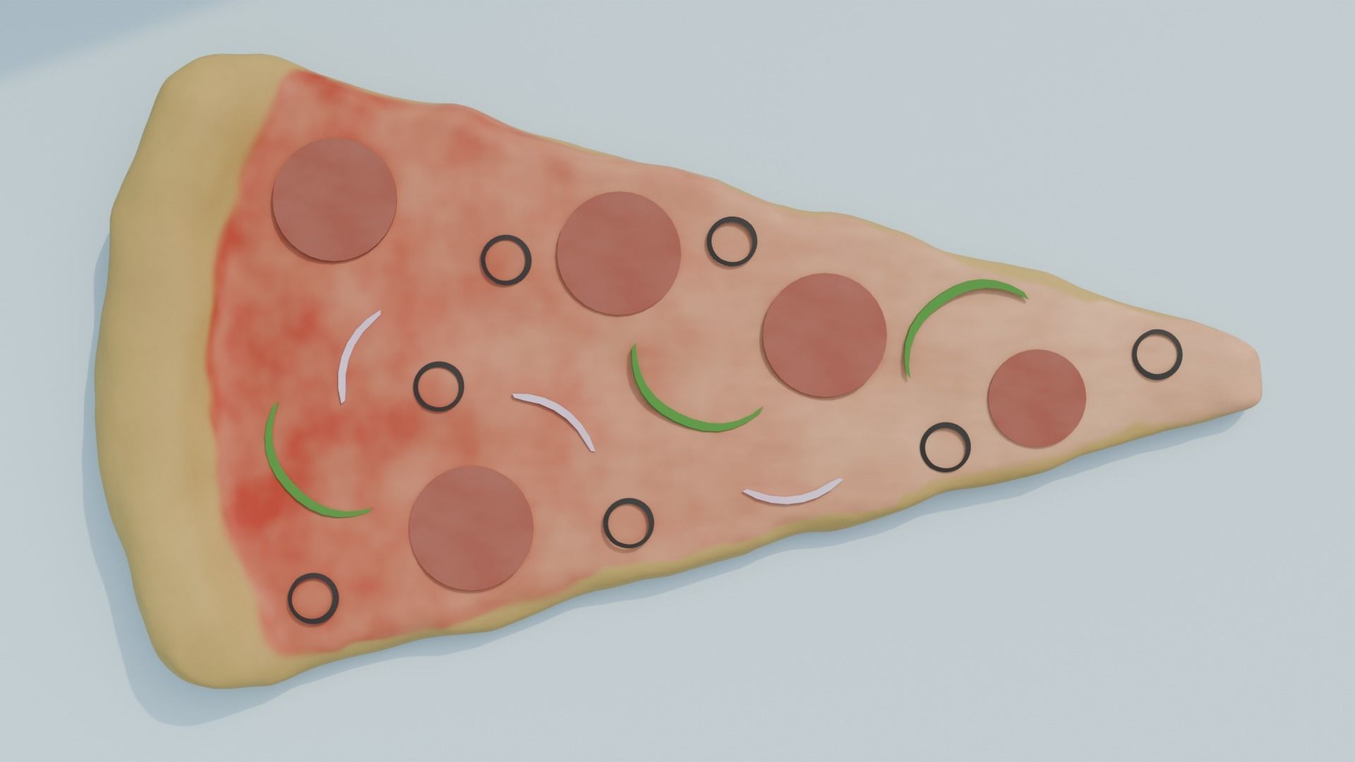 Slice of Pizza 3D model_2