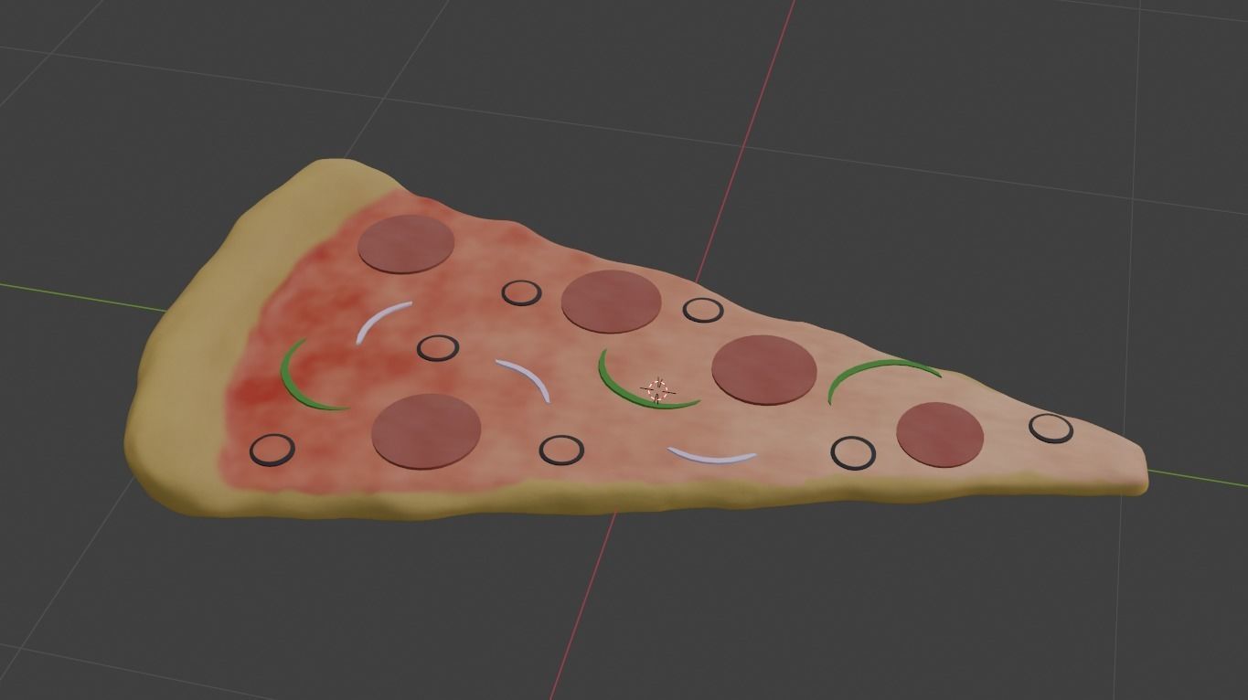 Slice of Pizza 3D model_1