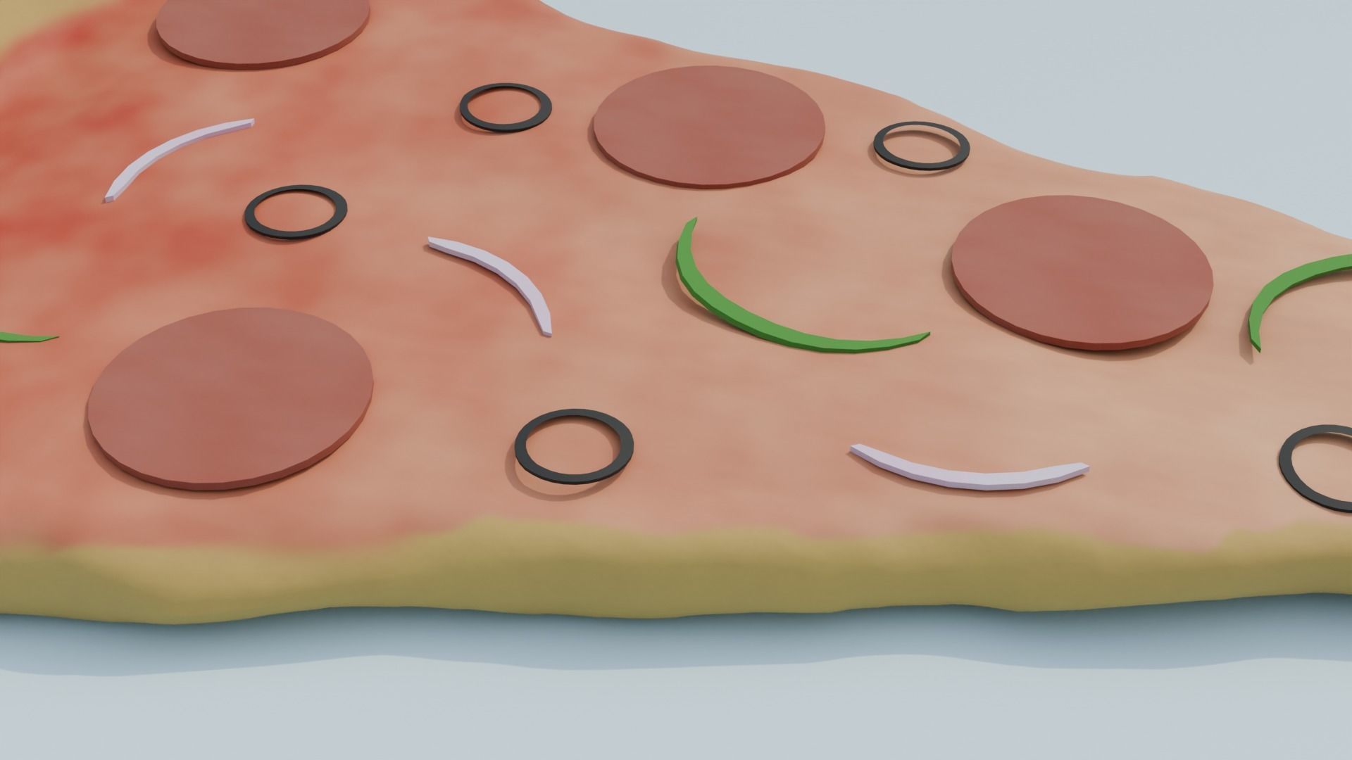 Slice of Pizza 3D model_4