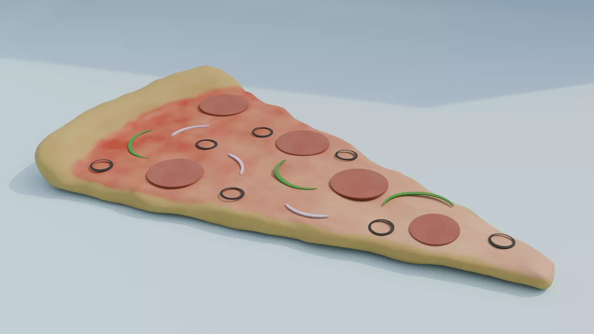 Slice of Pizza 3D model_0