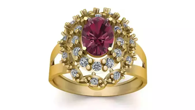 Wedding Diamond Ring For Women 3d Printable Model