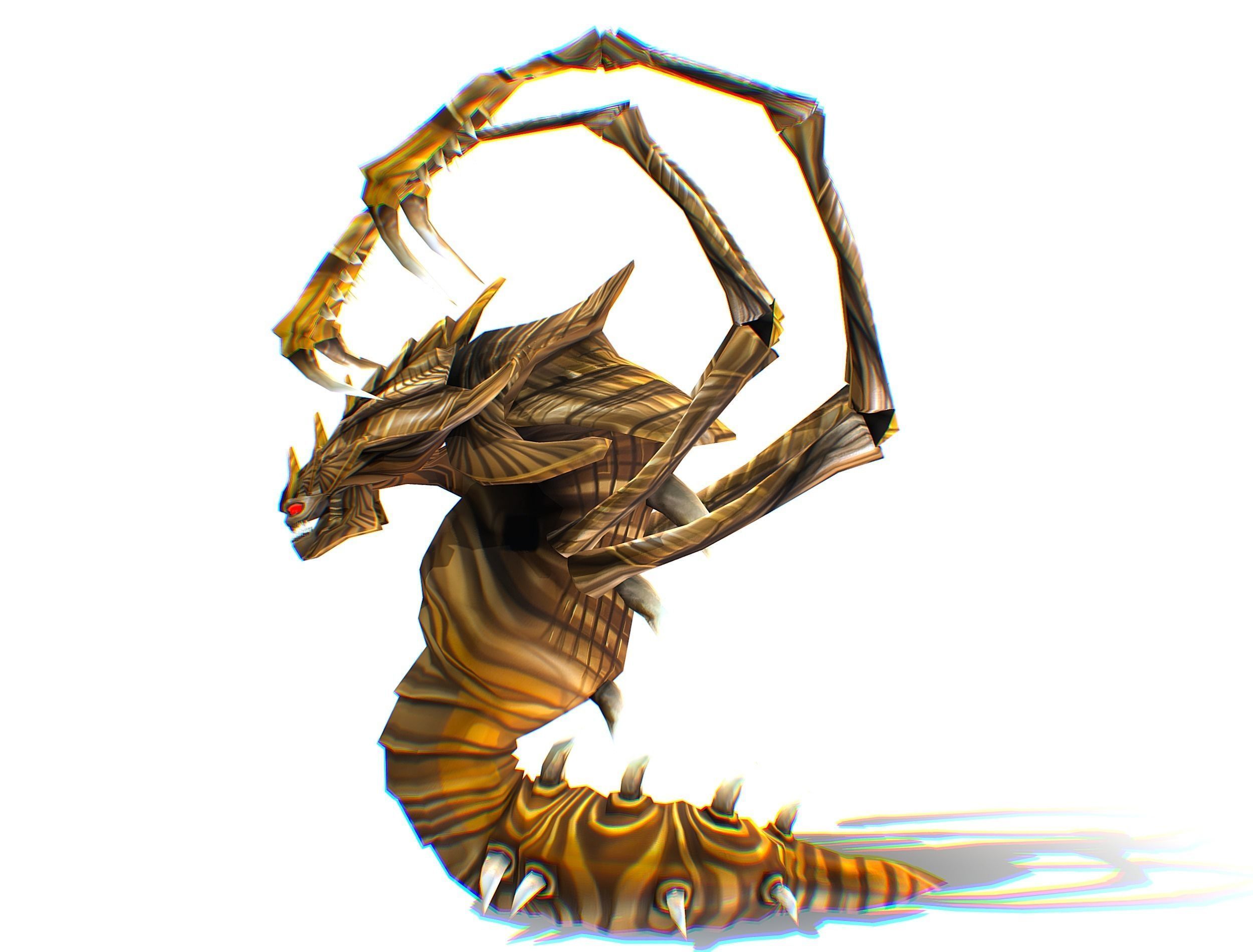 Animated Monster Snake Lizard Reptile Bug Low-poly 3D model_27