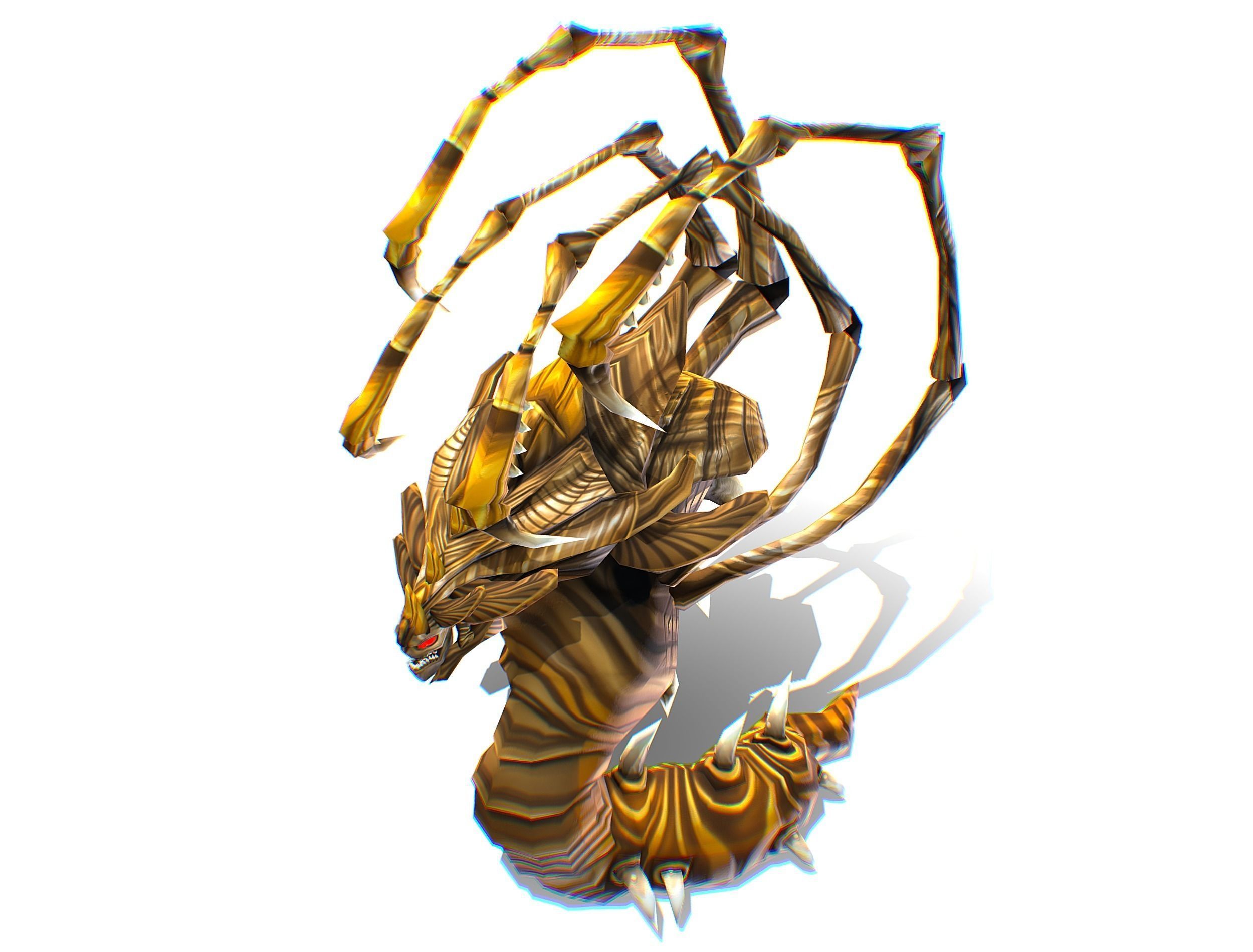 Animated Monster Snake Lizard Reptile Bug Low-poly 3D model_31