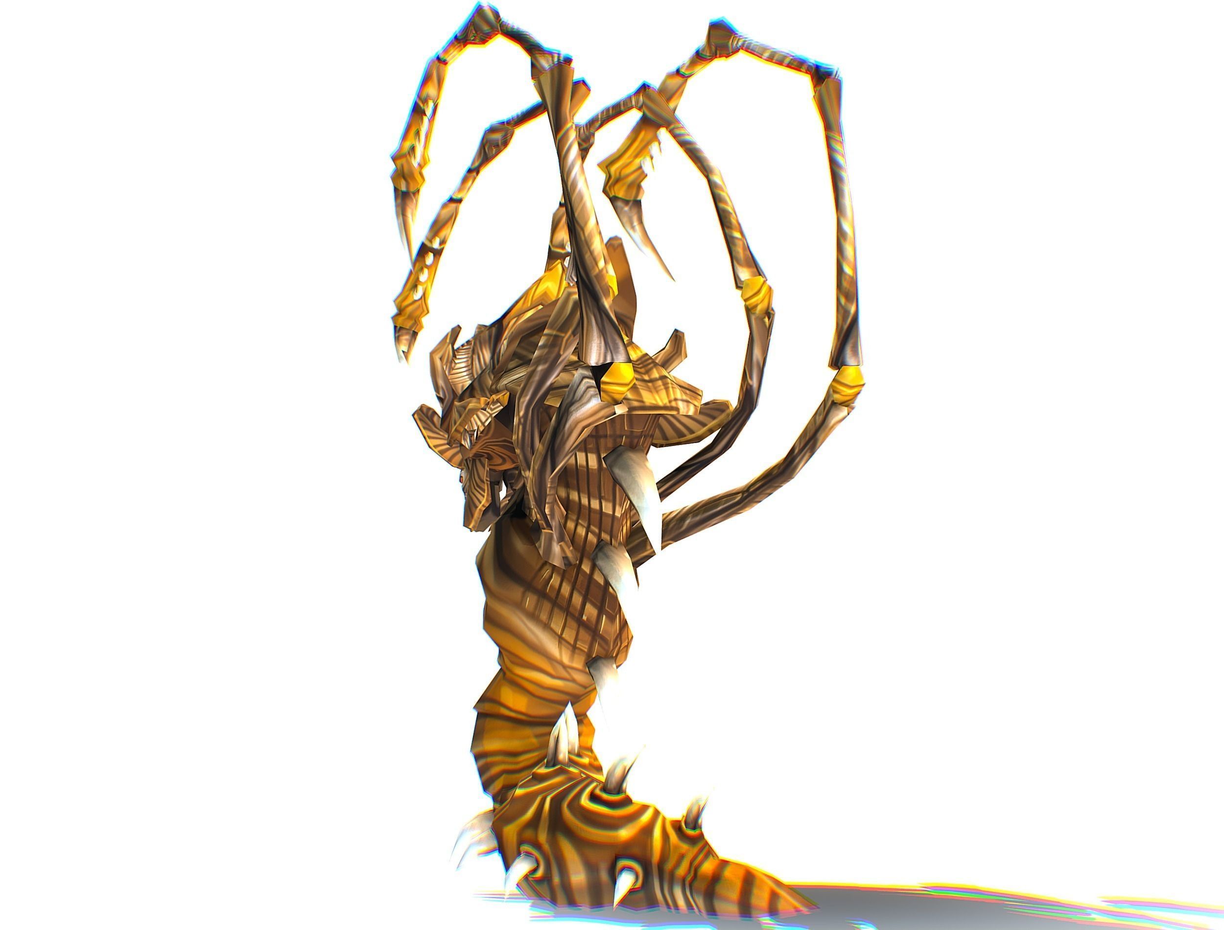 Animated Monster Snake Lizard Reptile Bug Low-poly 3D model_22