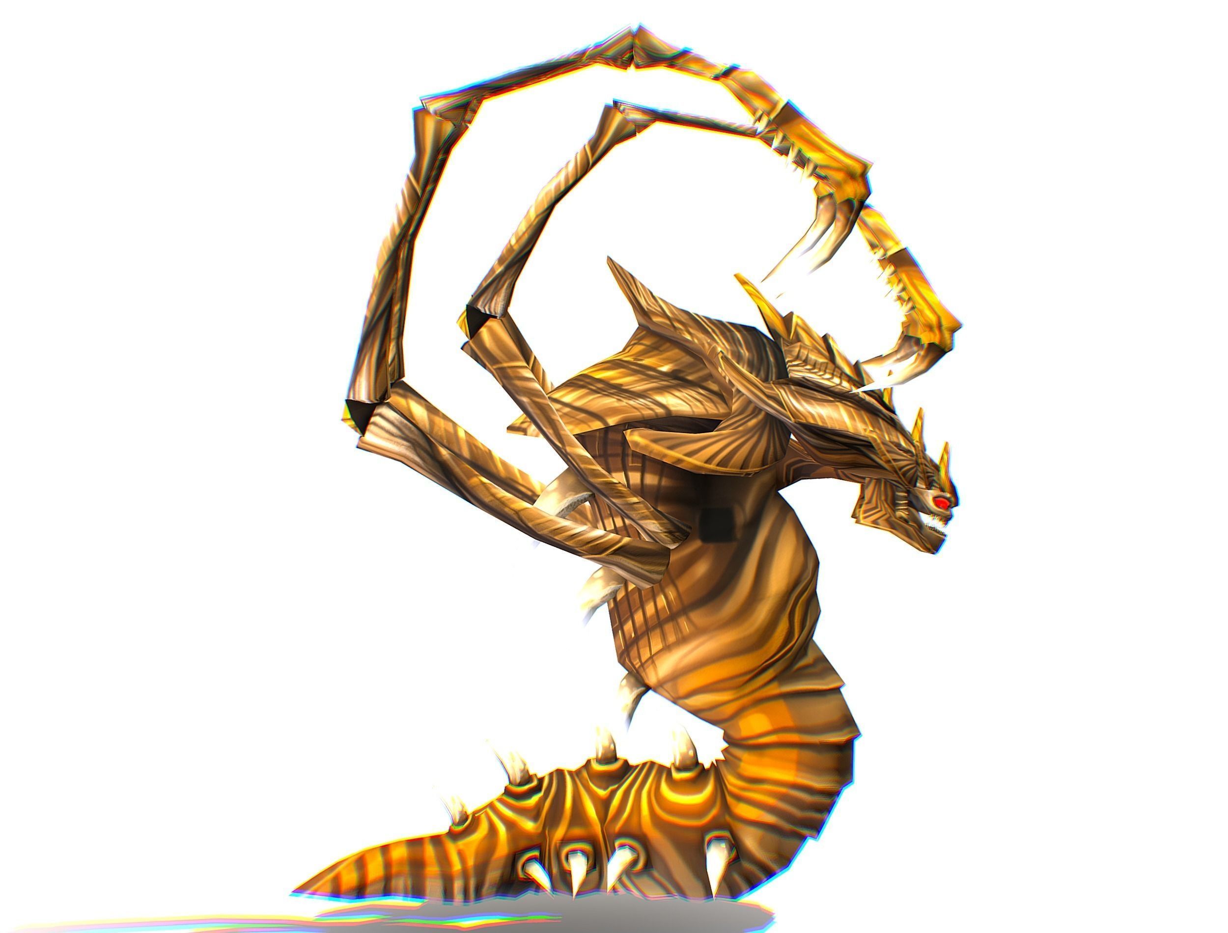 Animated Monster Snake Lizard Reptile Bug Low-poly 3D model_29