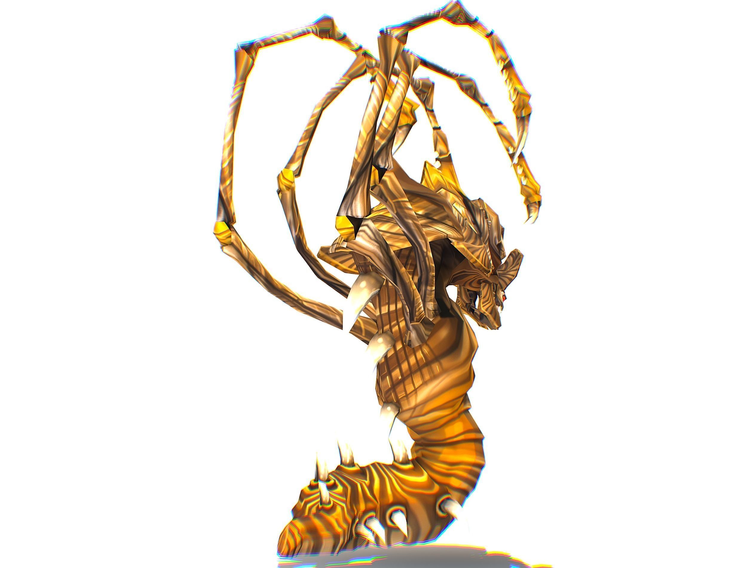 Animated Monster Snake Lizard Reptile Bug Low-poly 3D model_18