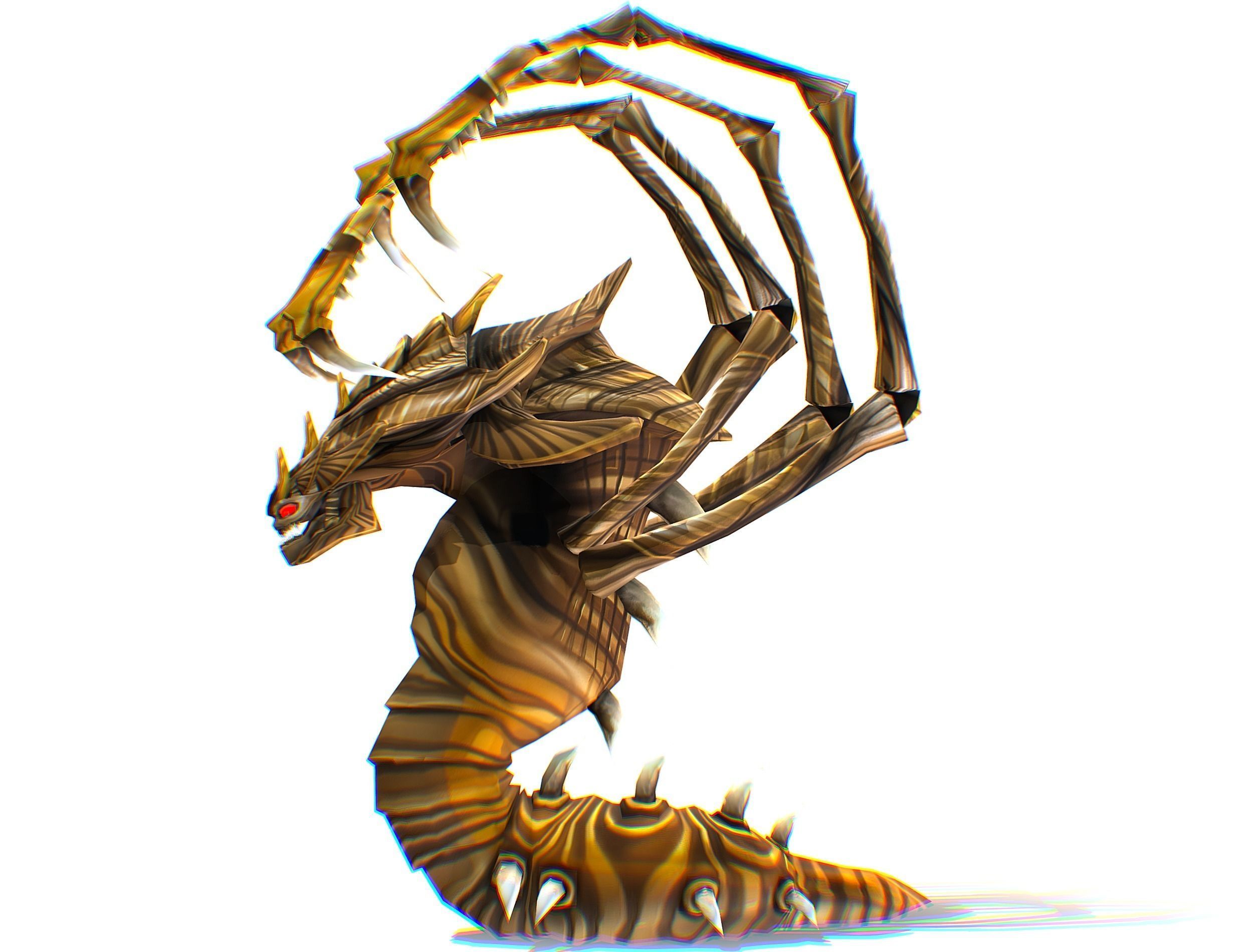 Animated Monster Snake Lizard Reptile Bug Low-poly 3D model_25